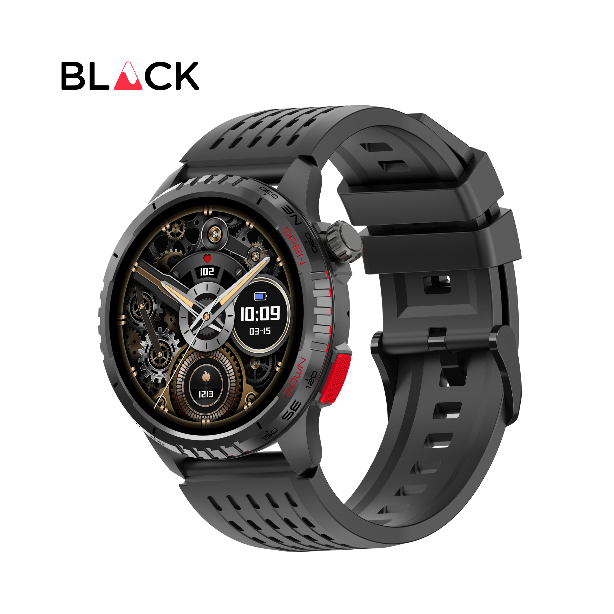BLACK Fit X GPS Waterproof Health Monitor Smartwatch, Upto 15 Day battery, AMOLED Always ON screen, 1Yr Warranty BLACK Fit X GPS Waterproof Health Monitor Smartwatch, Upto 15 Day battery, AMOLED Always ON screen, 1Yr Warranty